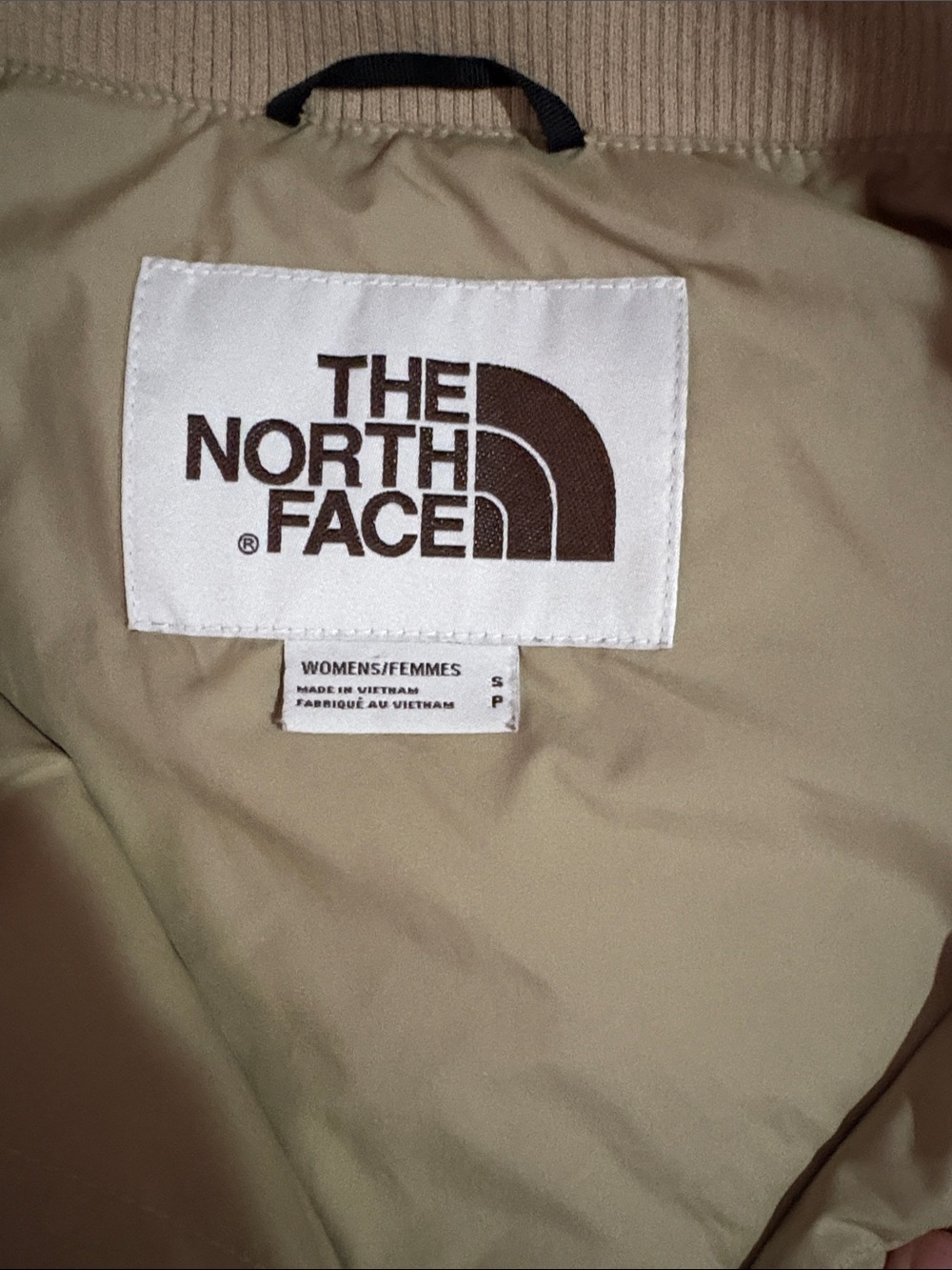 The North Face Women's Tan and Cream Chevron Puffer Vest - Picture 2 of 5